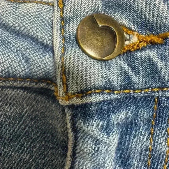 Joes Jeans Womens Hi Low Raw Hem Denim Mini Skirt Size 26 Collectors Edition - Picture 8 of 12